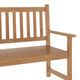 Brown |#| Commercial Indoor/Outdoor 2-Person Patio Acacia Wood Bench Loveseat in Brown