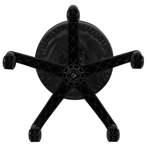 Black Adjustable Doctors Stool on Wheels with Ergonomic Molded Seat