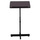 Adjustable Height Slanted Top Metal Lectern in Mahogany