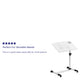 White |#| White Adjustable Height Steel Mobile Tilt Top Computer Desk w/ Top & Bottom Lip