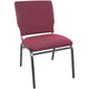 Maroon Fabric/Silver Vein Frame |#| Maroon Multipurpose Church Chairs - 18.5 in. Wide
