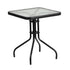 Barker 23.5'' Square Tempered Glass Metal Table