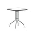Barker 23.5'' Square Tempered Glass Metal Table