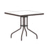 Barker 31.5'' Square Tempered Glass Metal Table
