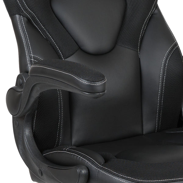 Black |#| Ergonomic Black Computer Gaming Chair with Padded Flip-Up Arms