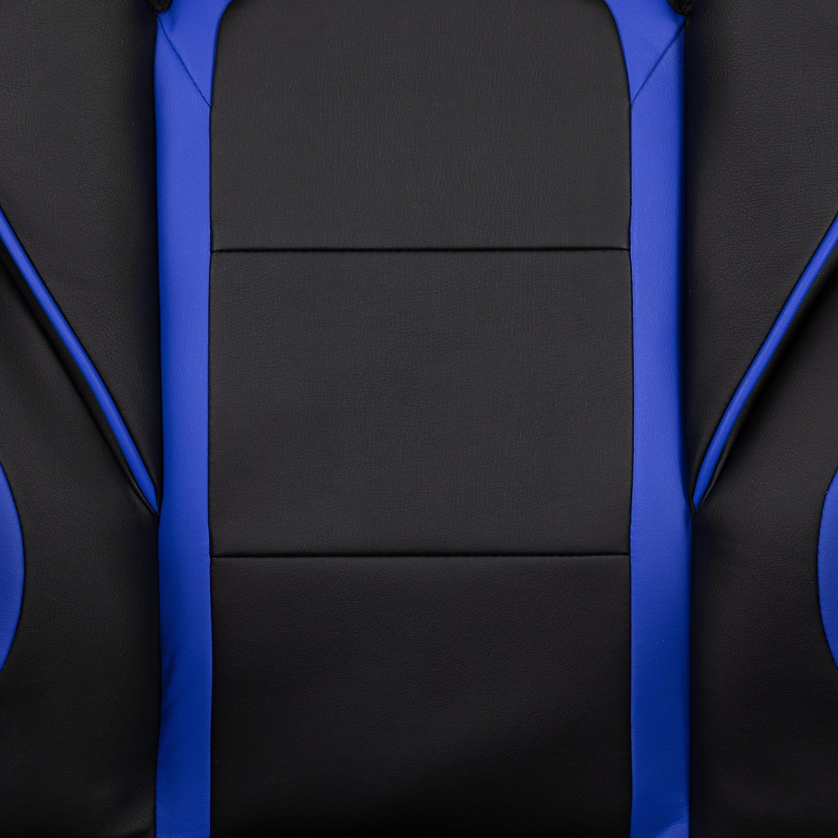 Black with Blue Trim |#| Fully Reclining Gaming Chair with Slideout Footrest, Lumbar Massage-Black/Blue