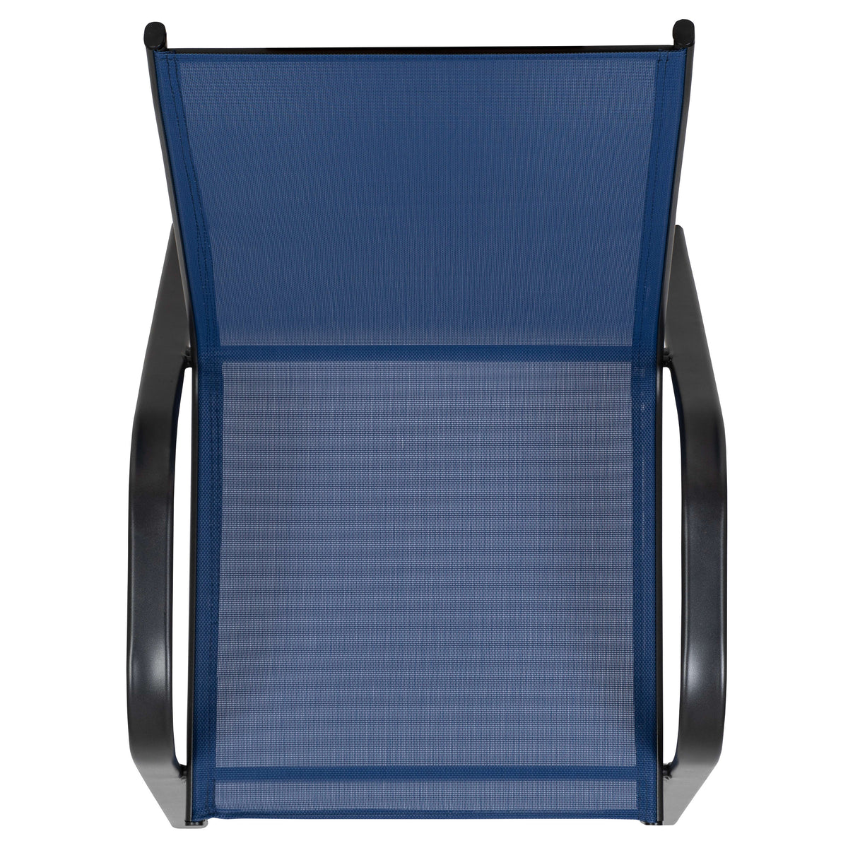 Navy |#| Navy Outdoor Stack Chair with Flex Comfort Material - Patio Stack Chair