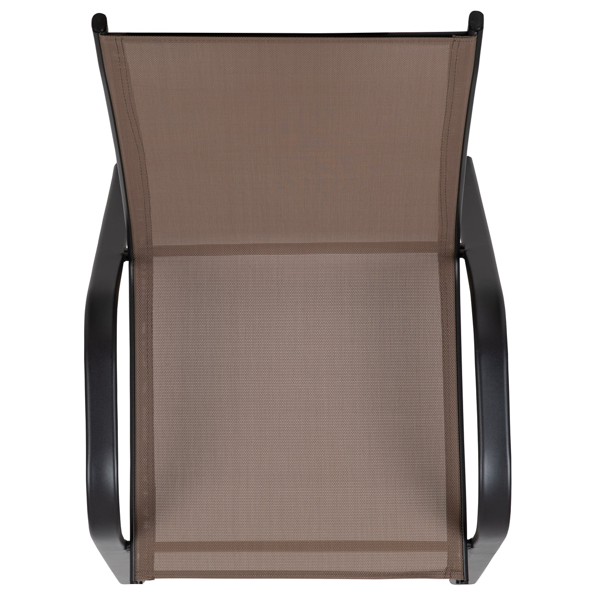 Brown |#| Brown Outdoor Stack Chair with Flex Comfort Material - Patio Stack Chair