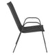 Black |#| Black Outdoor Stack Chair with Flex Comfort Material - Patio Stack Chair