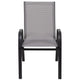 Gray |#| Gray Outdoor Stack Chair with Flex Comfort Material - Patio Stack Chair