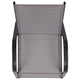 Gray |#| Gray Outdoor Stack Chair with Flex Comfort Material - Patio Stack Chair