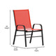 Red |#| Red Outdoor Stack Chair with Flex Comfort Material - Patio Stack Chair