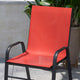 Red |#| Red Outdoor Stack Chair with Flex Comfort Material - Patio Stack Chair