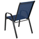 Navy |#| Navy Outdoor Stack Chair with Flex Comfort Material - Patio Stack Chair