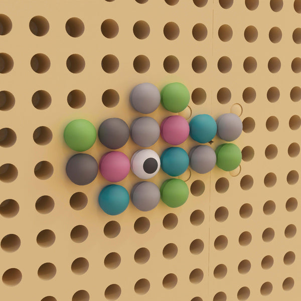 Pastel Plastic Peg Set for STEAM Wall Systems - 512 Pieces