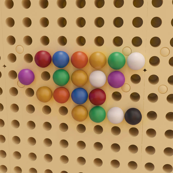 Multicolor Plastic Peg Set for STEAM Wall Systems - 512 Pieces