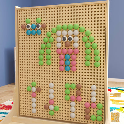 Bright Beginnings Commercial Grade 64 Piece Jumbo Peg Accessory Pack for Modular STEAM Walls - View 2