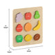 Commercial Grade STEM Fruit Shapes Wooden Puzzle Board - Natural/Multicolor
