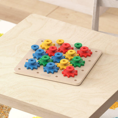 Bright Beginnings Commercial Grade Birch Plywood STEM Gear Building Busy Board