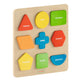 Commercial Grade Wooden Shapes and Colors Sorting Puzzle - Natural/Multicolor