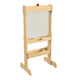 Commercial Double Sided Freestanding Wooden Art Easel with Storage Tray-Natural