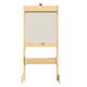 Commercial Double Sided Freestanding Wooden Art Easel with Storage Tray-Natural