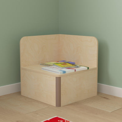 Bright Beginnings Commercial Grade Modular Classroom Seating Wooden Corner Table - View 2