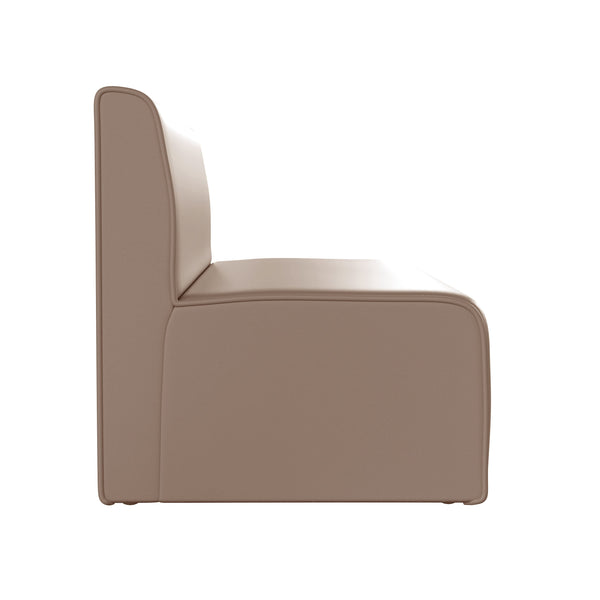 Commercial Grade Armless Modular 2-Seater Classroom Sofa - Neutral Vinyl