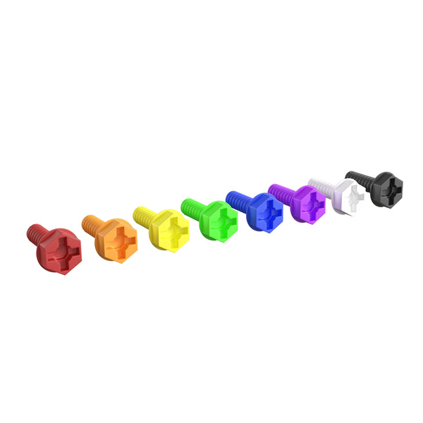 512 Piece Plastic Screw Accessory Pack for STEAM Wall Systems - Multicolor
