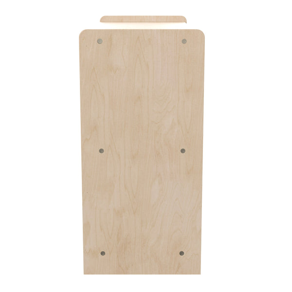 Wooden 3 Section Commercial Grade Modular Classroom Storage Cabinet, Natural