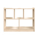 Wooden 5 Section Commercial Grade Modular Classroom Storage Cabinet, Natural