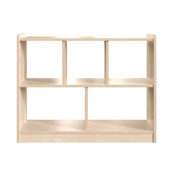 Wooden 5 Section Commercial Grade Modular Classroom Storage Cabinet, Natural