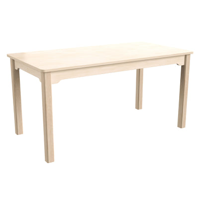 Bright Beginnings Commercial Grade Rectangular Wooden Preschool Classroom Activity Table - View 1