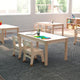 Commercial 23.5 x 47.25 Rectangular Wooden Classroom Activity Table - Beech