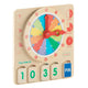 Commercial Grade STEM Telling Time Learning Board - Natural/Multicolor