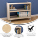 Commercial Grade Natural Finish Wooden Classroom 3 Shelf Mobile Storage Cart