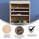 Commercial Grade Natural Finish Wooden STEAM Wall Board Mobile Storage Cart