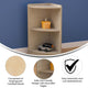 Commercial Grade Natural Finish Wooden Classroom 2 Tier Corner Storage Unit
