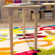 Commercial Grade Adjustable Height Half Circle Wood Activity Table - Beech