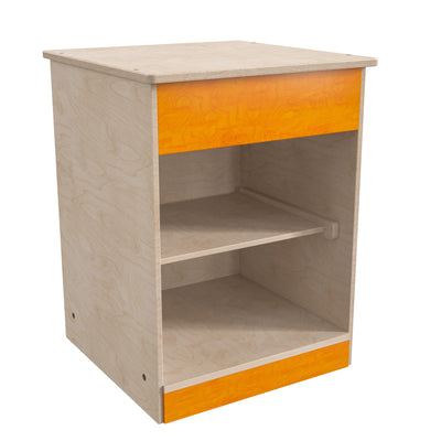 Bright Beginnings Commercial Grade Wooden Kid's Two Shelf Kitchen Cabinet - View 1