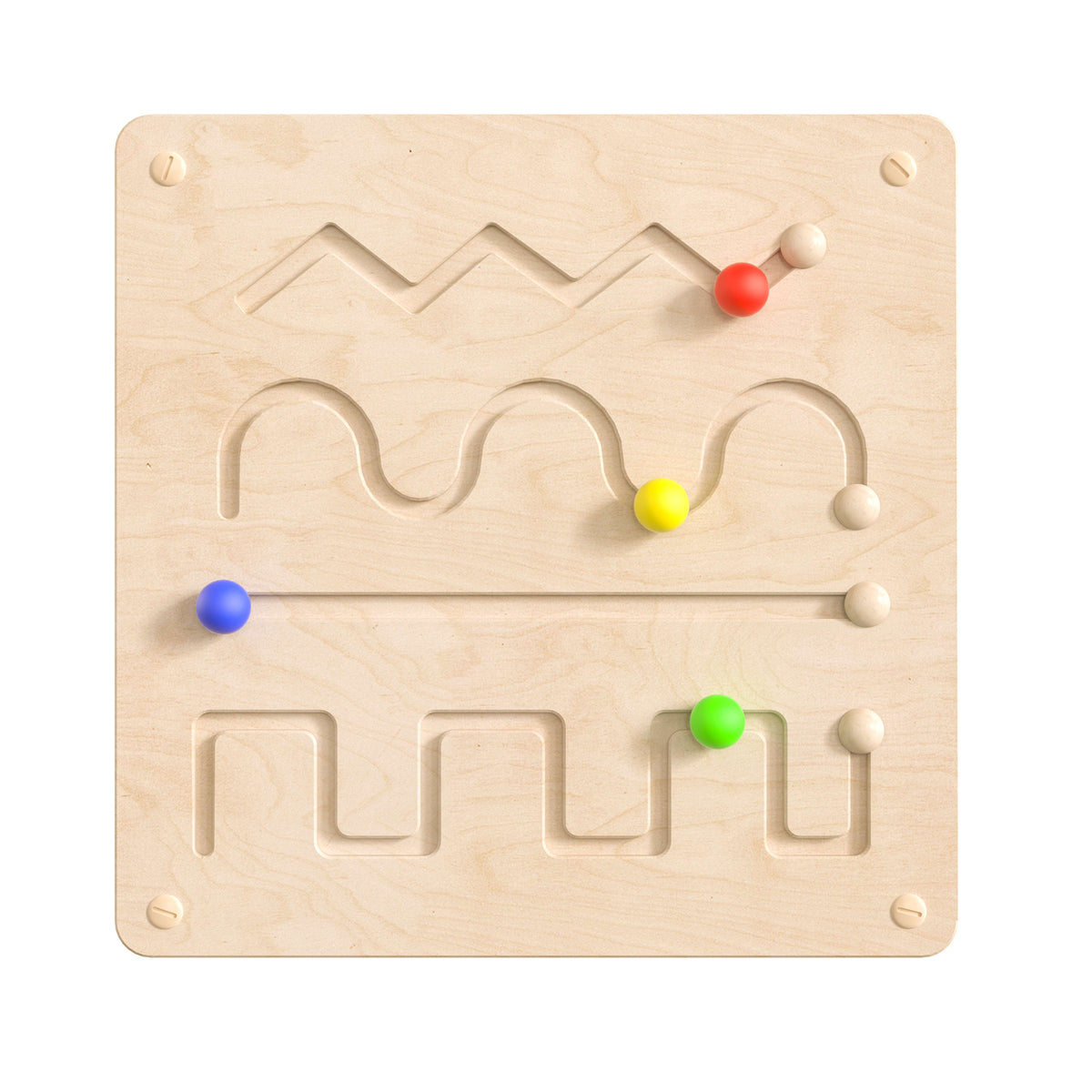 Commercial Grade STEAM Wall Wooden Lines and Patterns Accessory Board - Natural