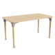 Commercial Grade Adjustable Height Rectangle Wood Activity Table - Beech