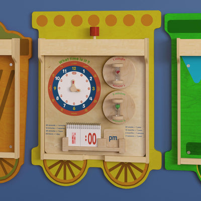Bright Beginnings Commercial Grade Wooden Telling Time STEAM Wall Accessory Board - View 2