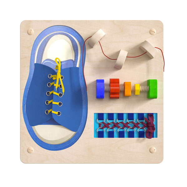 Commercial Grade STEAM Wall Wooden Tie It-Turn It Accessory Board - Multicolor