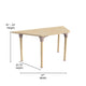 Commercial Grade Adjustable Height Trapezoid Wood Activity Table - Beech