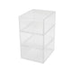 Set of 3 Clear Plastic Stackable Desktop Storage Organizer Trays - 3" x 3.75"