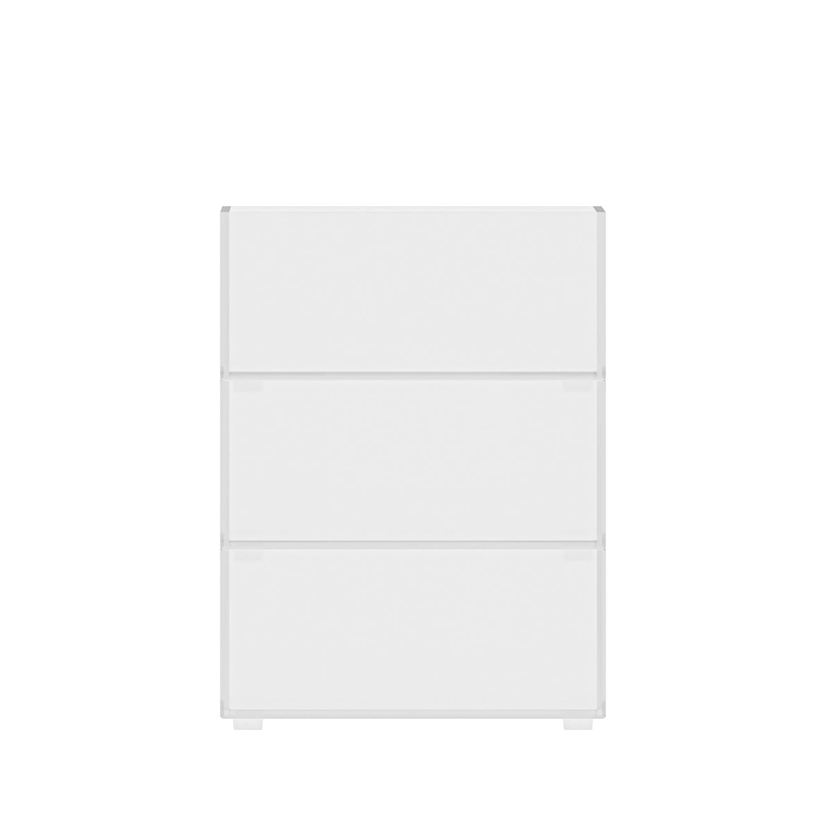 Set of 3 Clear Plastic Stackable Desktop Storage Organizer Trays - 3" x 7.5"