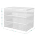 Clear/White |#| Premium Clear Plastic Storage Bins with White MDF Lid - 7.5"x3"