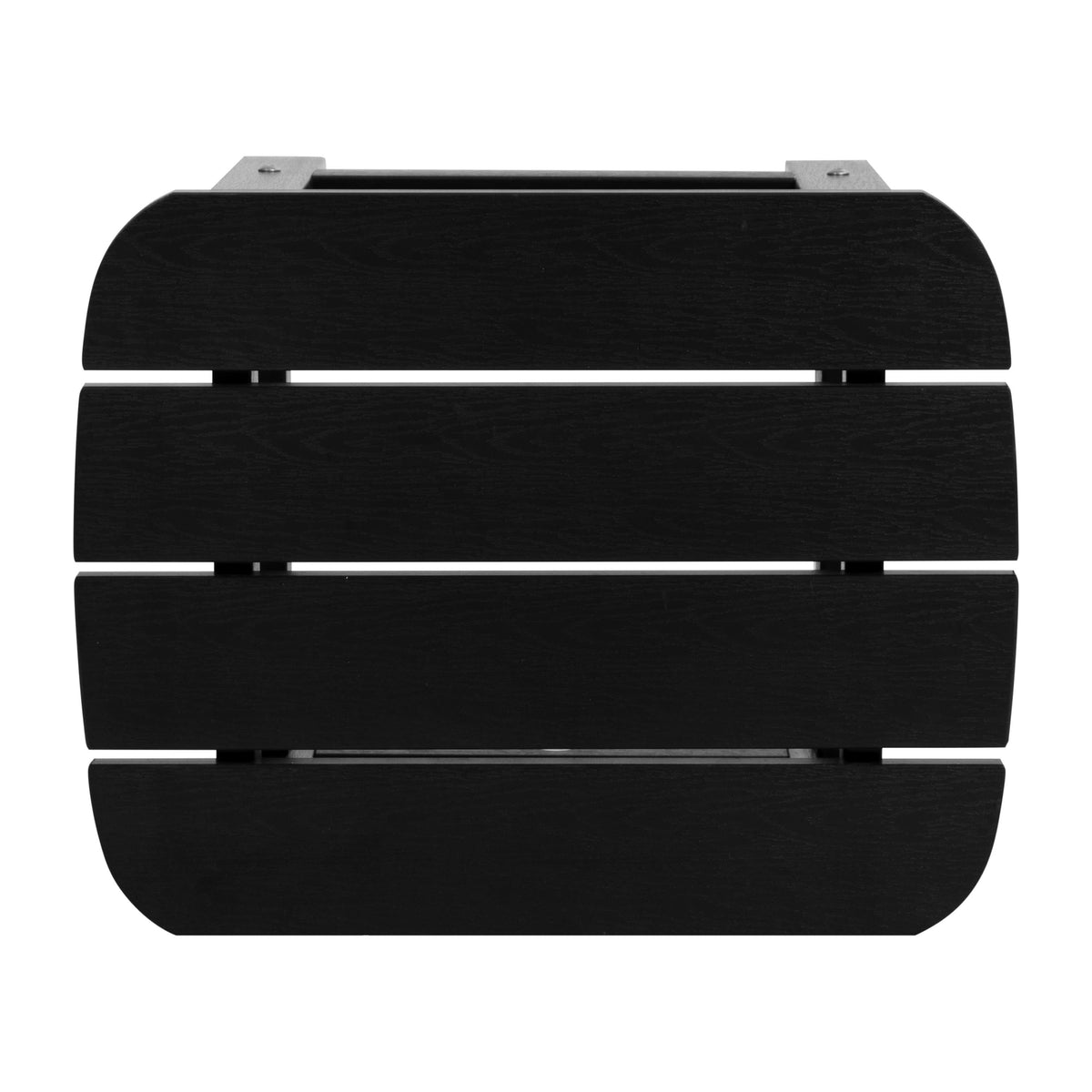 Black |#| All-Weather Poly Resin Adirondack Side Table in Black - Patio Table