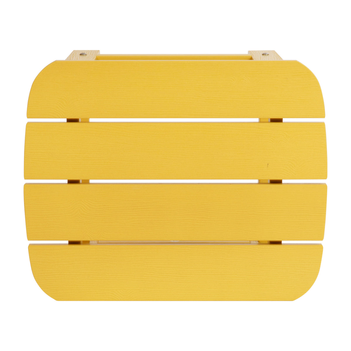 Yellow |#| All-Weather Poly Resin Adirondack Side Table in Yellow - Patio Table